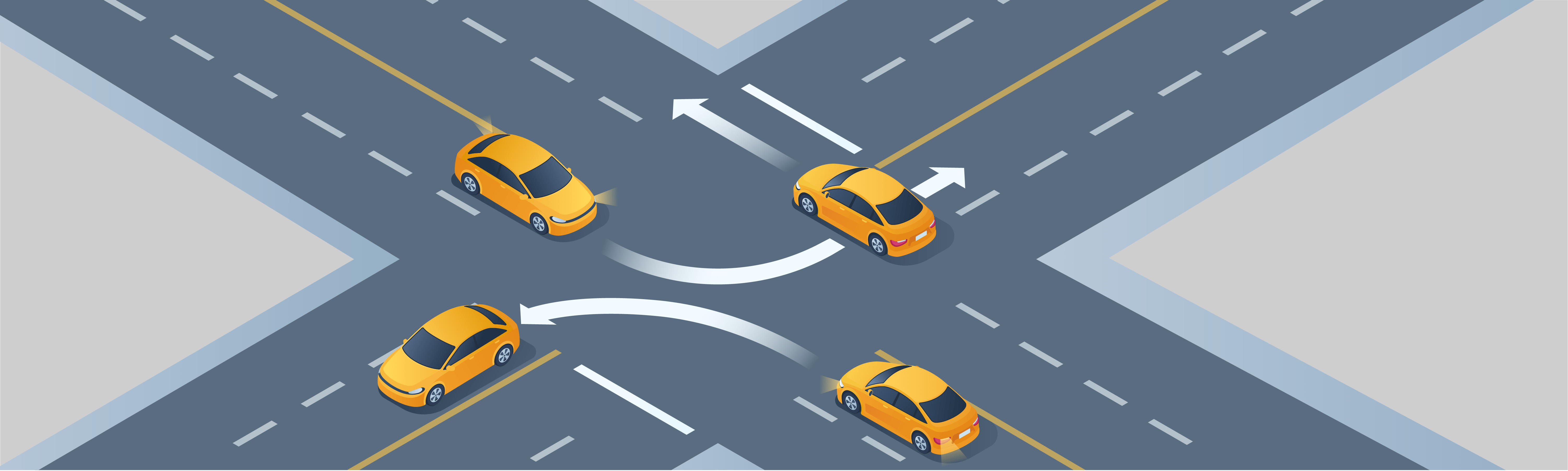 Changing directions - How should you make a left turn from a two-way road onto another two-way road?